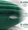 Faux Fur Plush Christmas Throw Pillow Covers 18x18 Set of 2 - Luxury Soft Fluffy Striped Decorative Pillow Covers for Sofa, Couch, Living Room - Christmas Green